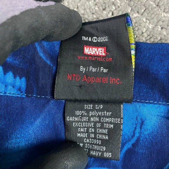 Vintage The Incredible Hulk Shirt Men's Small Button Up Down 2002 Marvel Comics - Picture 5 of 10